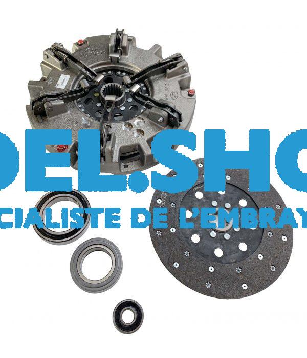 KIT COMPLET Mécanisme double, disque AV. Céramétallique, 2 butées et roulement pilote - Deutz - Ø300/280 - 21/16 Cannelures