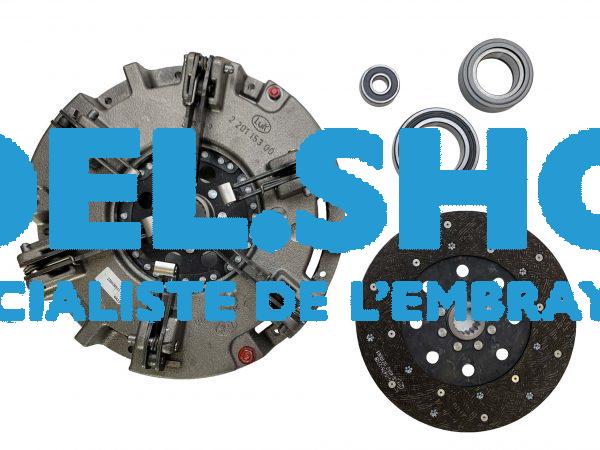 KIT COMPLET Mécanisme double, disque AV. Céramétallique, 2 butées et roulement pilote - Deutz - Ø300/280 - 21/16 Cannelures